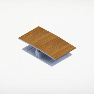 2 pc 2-3/4 in. Alum Univ Wall H Trim 20 ft. Sandalwood