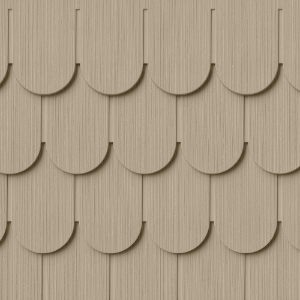 Portsmouth Half Round Cedar Shingle Pebble Clay 77 in.