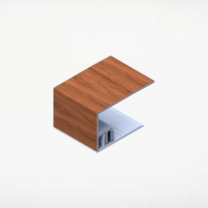 2 pc 2 in. Alum/Alum Quick Click Soffit J-Trim 12 ft. Spanish Redwood