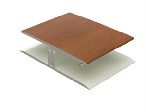 ChamClad Universal Soffit H-Trim 2-Piece 2 in. x 12 ft. PVC Chai Cedar