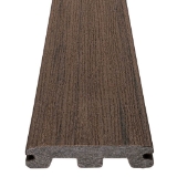 Prime + Scalloped 12 ft. Dark Cocoa Grooved Deck Board