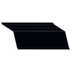 2 in. x 10 ft. Steel Gutter Apron 28 Gauge Black 518