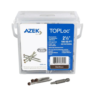 2-1/2 in. TOPLoc Stainless Steel Screws Dark Brown 100 sq. ft.