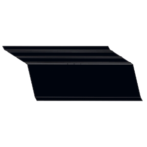 2 in. x 10 ft. Aluminum Gutter Apron Black 518