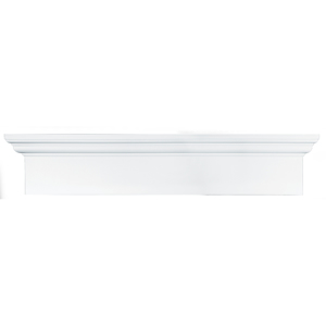 6 in. x 43-5/8 in. Flat Window Header Panel #123 CT Colonial White