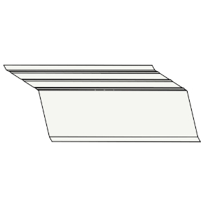 2 in. x 10 ft. Aluminum Gutter Apron Snowmist 523