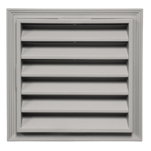 12 in. x 12 in. Square Louver Gable Vent CT Graystone 171