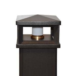 5.5 in. x 5.5 in. Composite LED Lantern Post Cap Matte Espresso
