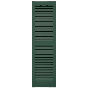 12 in. x 25 in. Open Louver Shutter Forest Green #028