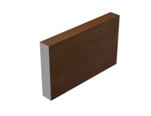 ChamClad Architectural Trim for Column 1 in. x 4 in. x 13 ft. Harvest Walnut