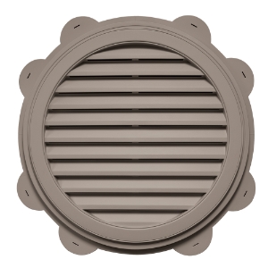 36 in. Round Louver Gable Vent #008 CT Natural Clay
