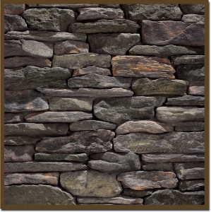Mortared Coos Bay Bluff Stone Display Board