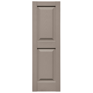 12 in. x 39 in. Raised Panel Shutter Clay #008