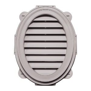 21 in. x 27 in. Oval Louver Gable Vent #016 CT Sterling Gray
