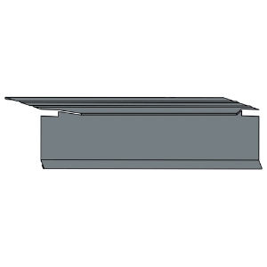 1-1/2 in. x 12 ft. Aluminum T-Style Roof Edge Eldridge Gray