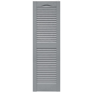 14-1/2 in. x 48 in. Open Louver Shutter Cathedral Top  Platinum 945