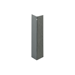 Diamond Kote® Smoky Ash 3/8 in. x 9 in. Individual Metal Outside Corner Vertical Grain 25/ct