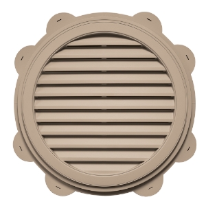 36 in. Round Louver Gable Vent #023 Wicker