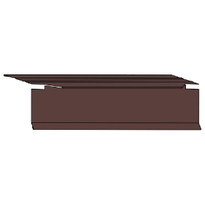 1 in. x 10 ft. Steel T-Style Roof Edge Brown