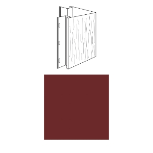 TruCedar 10 ft. Steel 1 Piece Outside Corner Woodgrain Cottage Red