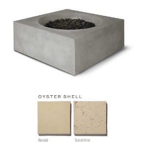 Talus Fire Bowl Oyster Shell Travertine for LP