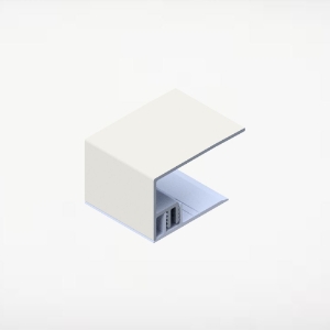 2 pc 2 in. Alum/Alum Quick Click Soffit J-Trim 20 ft. Crystal White