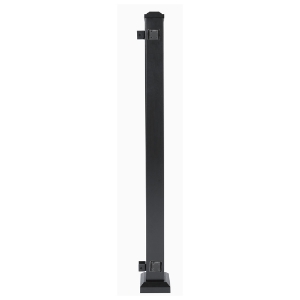 Fulton Rail 3 in. x 3 in. x 36 in. Steel Corner Post with Attached Brackets Cap & Skirt TTFSR3X3A90PK39B