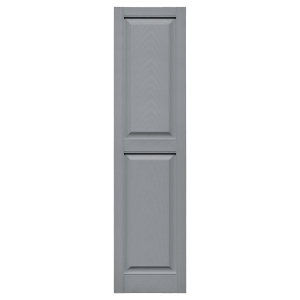 14-3/4 in. x 59 in. Raised Panel Shutter Platinum 945