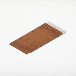 Seamless Soffit Panel 3/8 in. x 12 in. x 12 ft.  Cinnamon Walnut