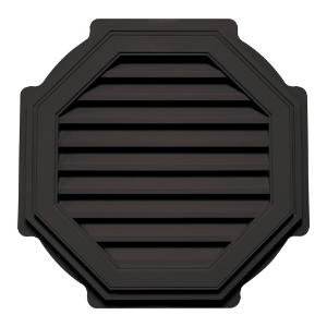 27 in. Octagon Louver Gable Vent #010 Musket Brown