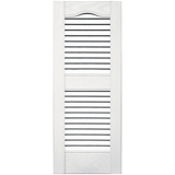 12 in. x 31 in. Open Louver Shutter Bright White #117