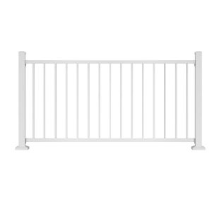 36 in x 6 ft. Level Aluminum Contemporary Rail, Textured White