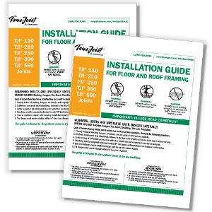 TrusJoist Framer Install Pocket Guide TJ-9001
