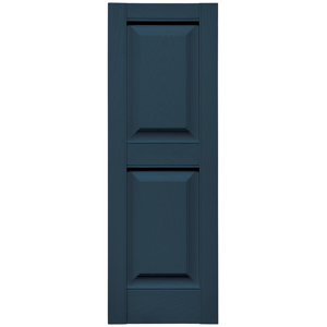 12 in. x 35 in. Raised Panel Shutter Classic Blue #036