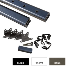 8 ft. Radiance Rail Express Level Rail Pack Gloss Black - NOTE:  Use with Round Aluminum Balusters