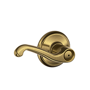 F40 Privacy Flair Lever 609 Antique Brass - Box Pack