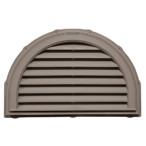 34 in. x 22 in. Half Round Louver Gable Vent #008 CT Natural Clay