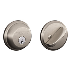 B60N Single Cylinder Deadbolt 619 Satin Nickel - Box Pack redirect to product page