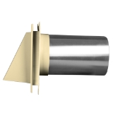 6" Hooded Exhaust #019 Alabaster