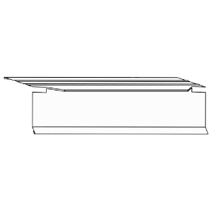 1-1/2 in. x 12 ft. Aluminum T-Style Roof Edge White 280