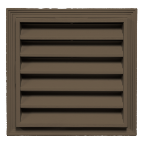 12 in. x 12 in. Square Louver Gable Vent Sable Brown 450