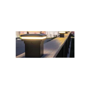 3 in. x 3 in. Impression Rail Express Lighted Perimeter and Cap Dark Bronze AZTIXLIGPCBR