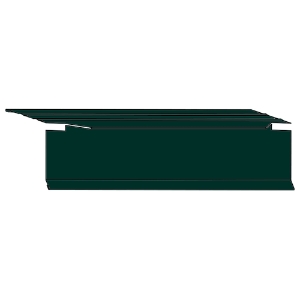 1-1/2 in. x 12 ft. Aluminum T-Style Roof Edge Forest Green