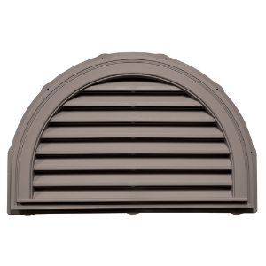 34 in. x 22 in. Half Round Louver Gable Vent #041 CT Granite Gray