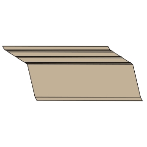 2 in. x 10 ft. Aluminum Gutter Apron Sandy Beige 177