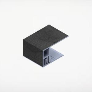 2pc 2 in. Alum/Alum Board & Batten J-Trim 20 ft. Charred Black 4/pk ChamClad