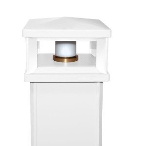 5.5 in. x 5.5 in. Composite LED Lantern Post Cap Matte White