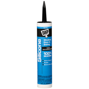 DAP 100% Silicone Rubber Window, Door & Siding Sealant 9.8 fl. oz. - Black