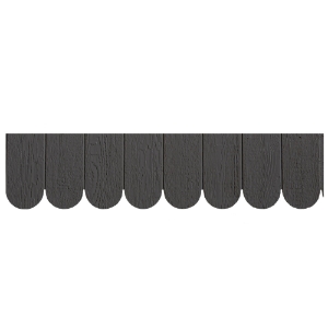 Diamond Kote® Scallop Shakes 12 in. Enhanced Rain Line Woodgrain Graphite