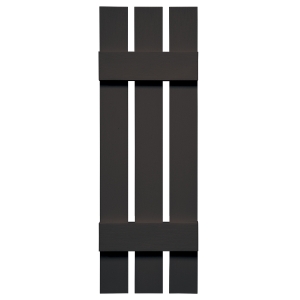 12 in. x 39 in. Board-N-Batten Shutter Musket Brown #010